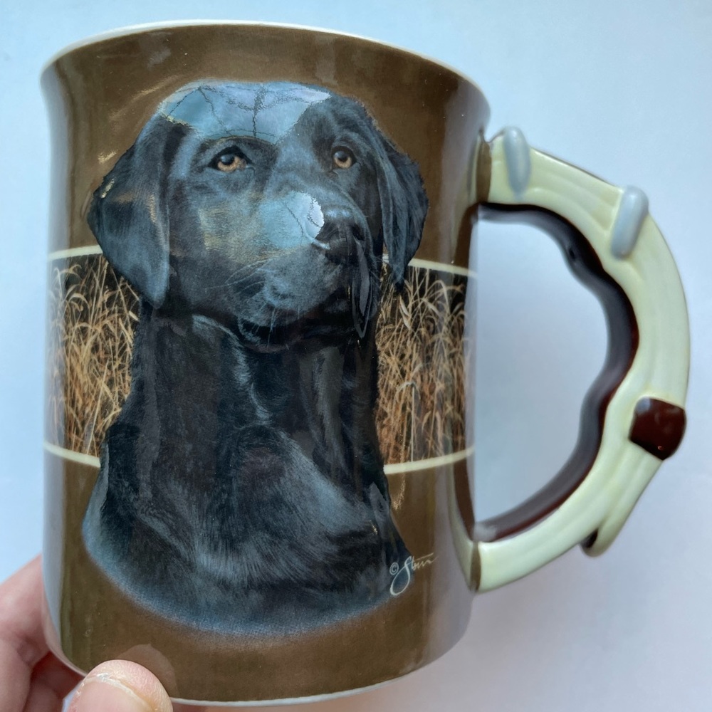 Vintage Wild Wings ‘Loyal Companion Black Lab’ ceramic mug. NWT